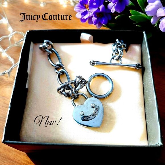 JUICY COUTURE Starter Silver Charm Bracelet NEW! - Picture 1 of 7